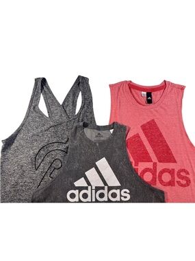 3 Pack Athletic Tanks- Beyond Yoga and Adidas in Pink and Gray